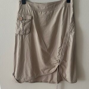 VILA Asymmetrical Tan Skirt